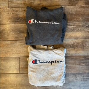 Champion Gray and Dark Gray XL Sweatshirts